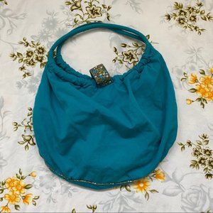 Reversible Boho Blue Floral Bag